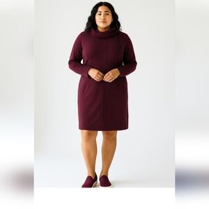 Maurices Maroon Knit Dress Large